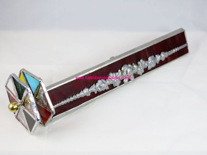 Red Glass Roses Stained Glass Kaleidoscope - Click Image to Close